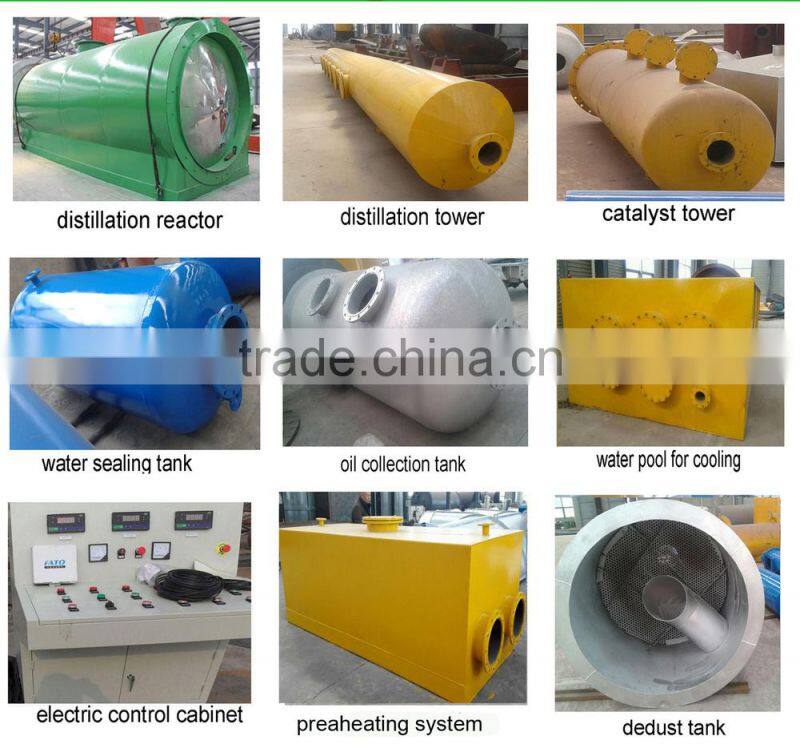 Green Type 85% Oil Output Waste Oil Distillation Plant 15TPD With Low Wastage Rate