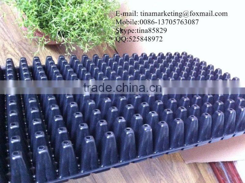 PS Material Plastic Plant Nursery Seedling Black Hole Tray 288 cell with different thickness