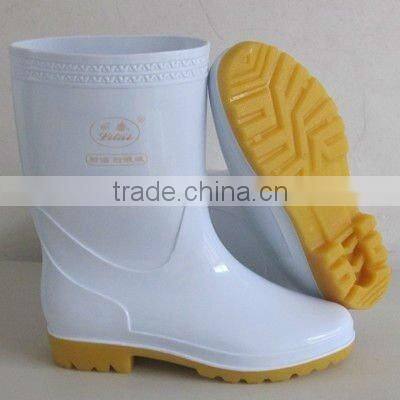 waterproof high ankle moist/wet conditions food factory white long boots