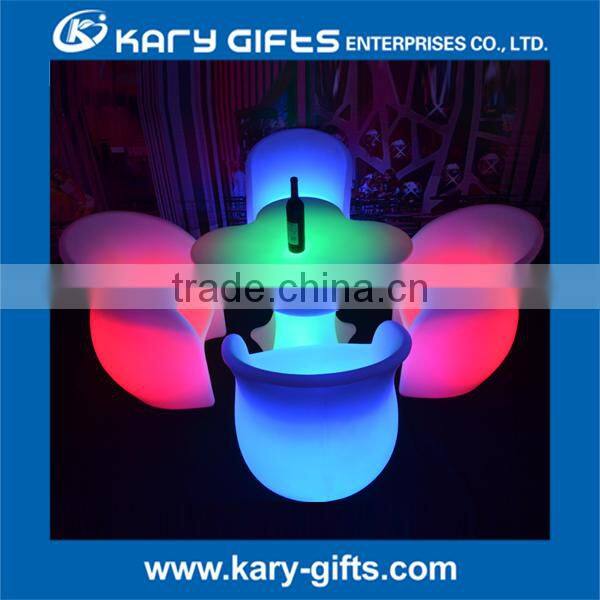 Outdoor event led furniture home and garden led light bar table and chairs