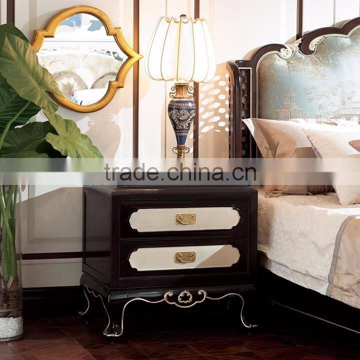 Classic Chinese antique bedroom furniture solid wood hand carved dressing table with mirror