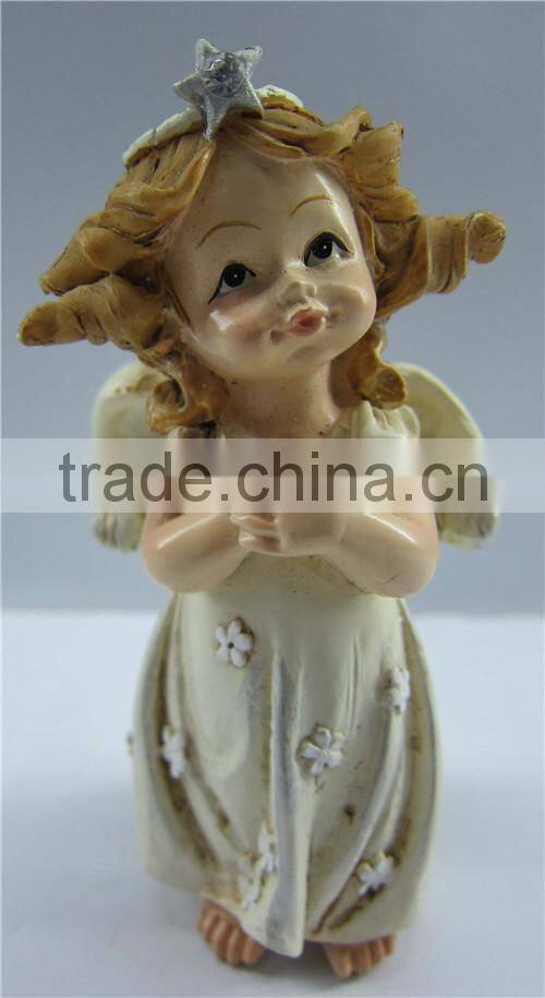 Resin small young girl figurine