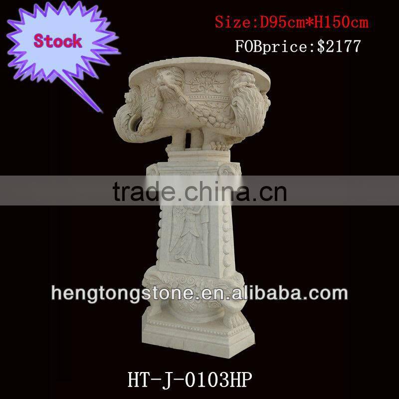 Elegant Yellow Marble Flowerpot Cheap