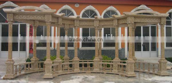 Decorative Long Stone Garden Corridor Gazebo