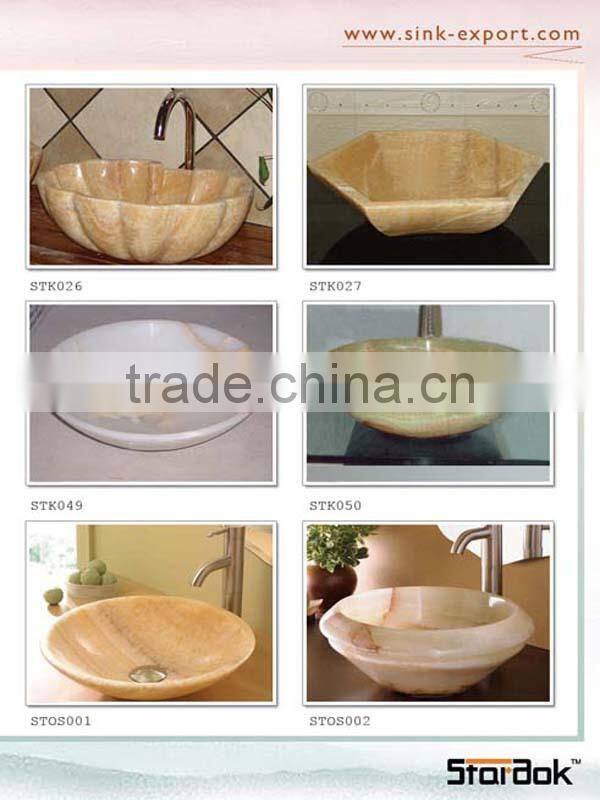 White onyx wash basin