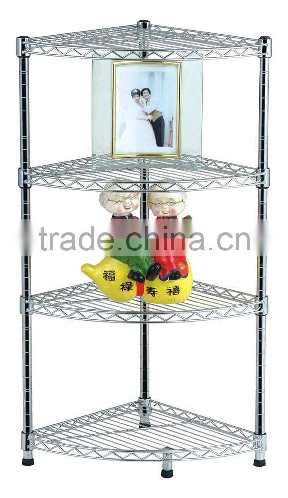 metal wire kitchen rack with 4 wheels, kitchen storage rack trolley cart