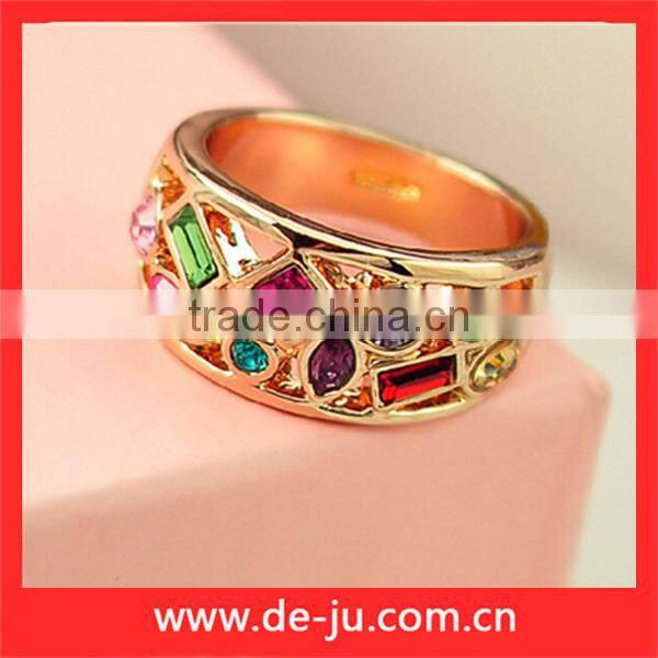 Made In China New Design Charm Colorful Crystal Ring