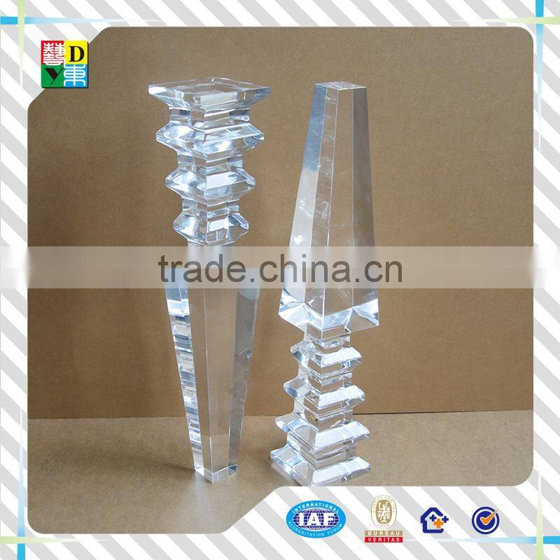 New arrival acrylic table leg polished high transperant acrylic furniture leg PMMA lucite acrylic bench leg wholesale price