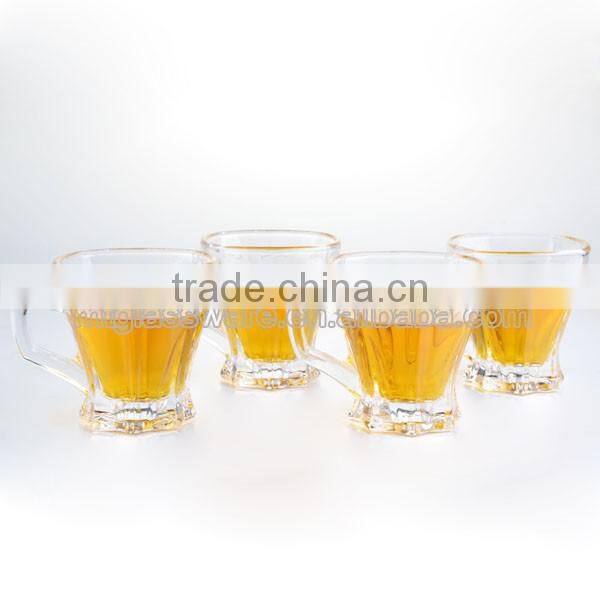 2016 summer style glass cup with handle