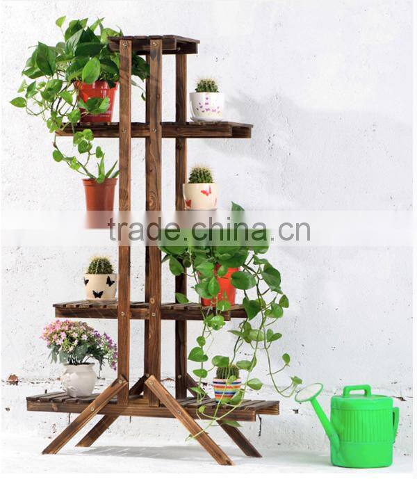 Handmade wholesale 4 floor flower rack for sale