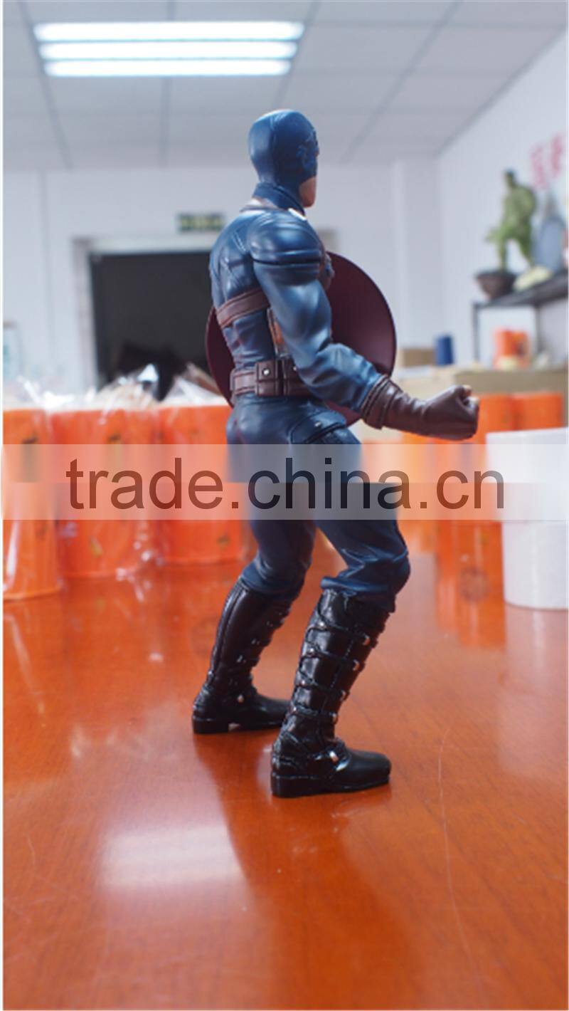 high quality hot sale resin anime character captain america statue for collection