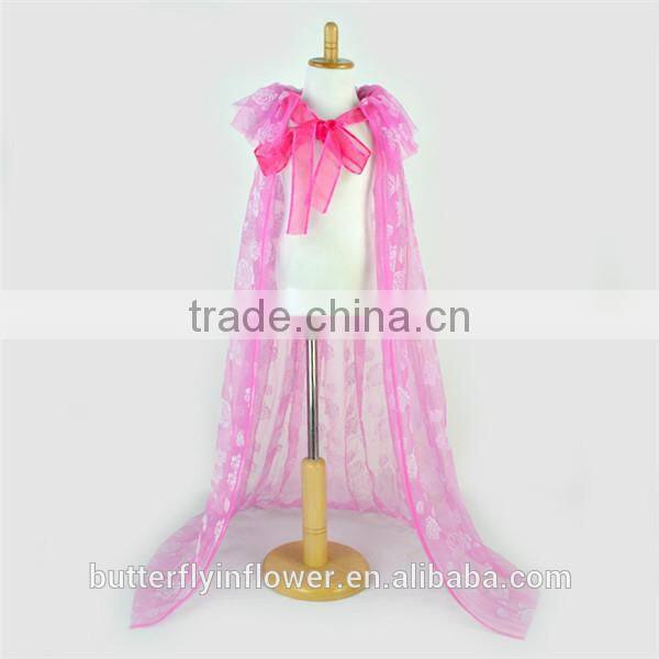 New Arrival Candy Color Snowflake Custom Cutting Baby Girl Evening Dress Cape