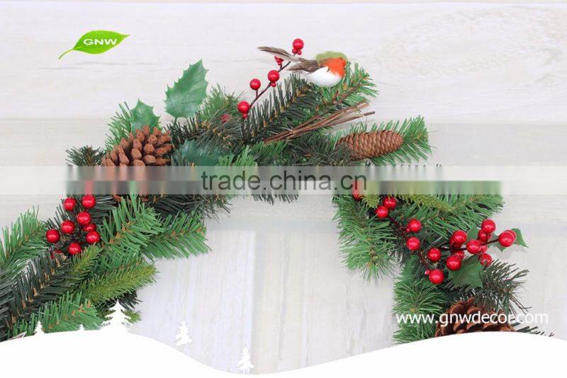 GNW CHGR-1607023 New arrival Wholesale PVC Artificial Christmas Garland for Christmas