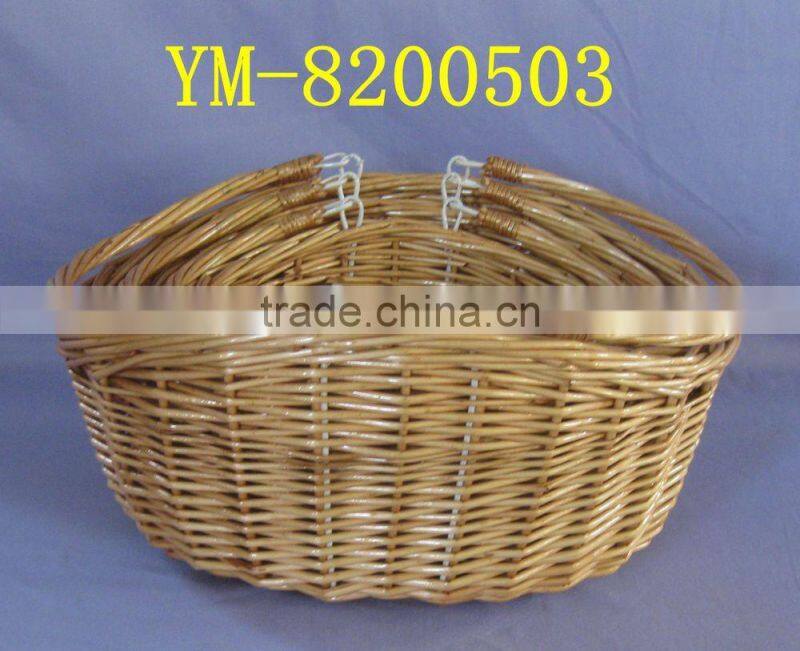 Wholesale wicker woven food basket with handle,
