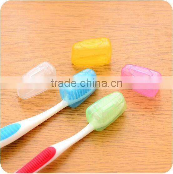 wholesale 5 pcs plastic colorful toothbrush head cover travel toothbrush case toothbrush cap