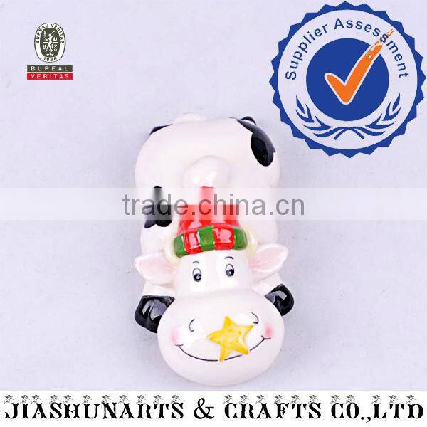 Cute Lies Prone Cows Ceramic Table Decoration