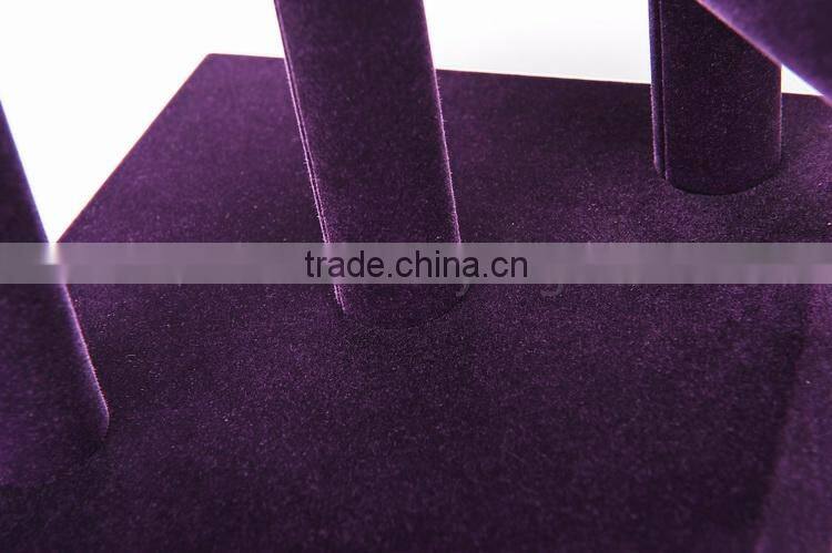 2016 three tiers purple velet woman stand for bracelet