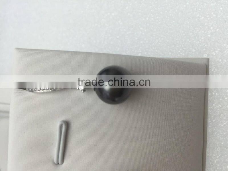 Black Tahitian pearl earrings