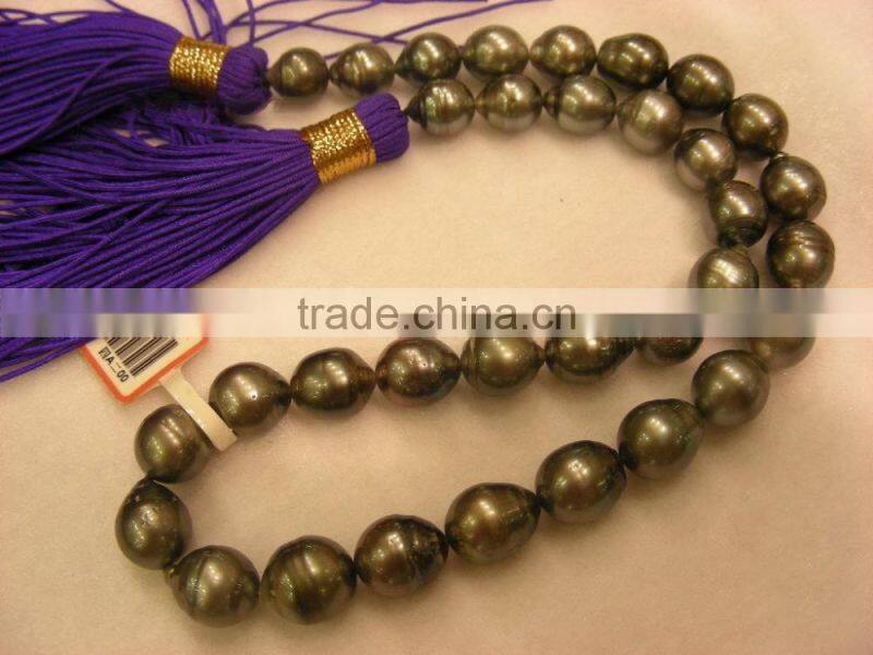hot selling 12-13mm black Tahitian pearl strand