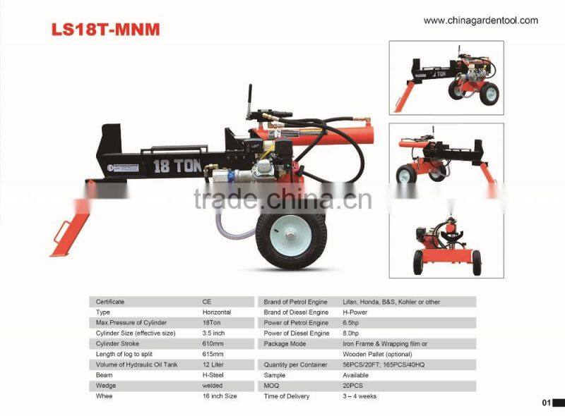 Patent design Wood Processing cutting tool trailer 40 tonne hydraulic log splitter