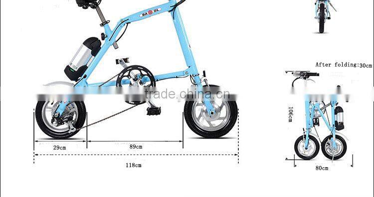 2017 portable electric bicycle mini folding ebike with CE EN15194 certificate