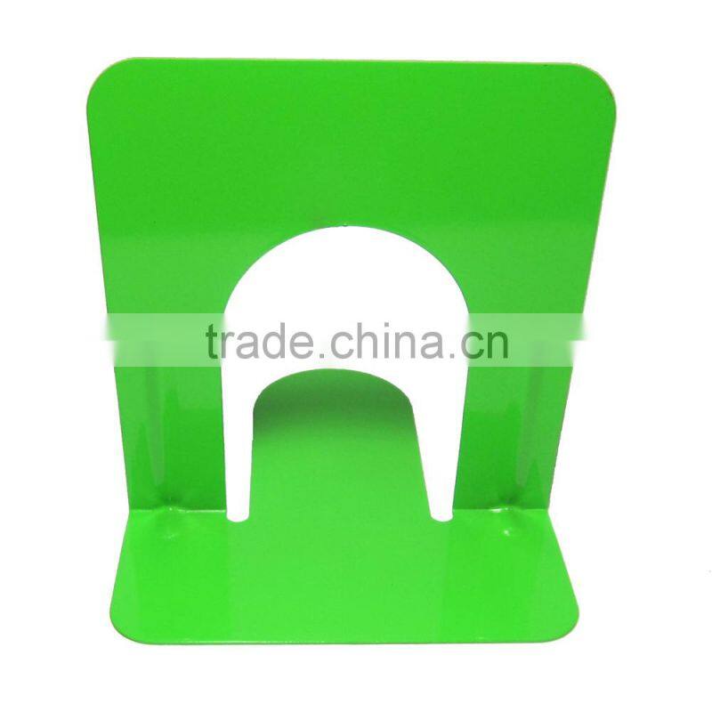 High quality colored simple design 5"metal desktop bookend
