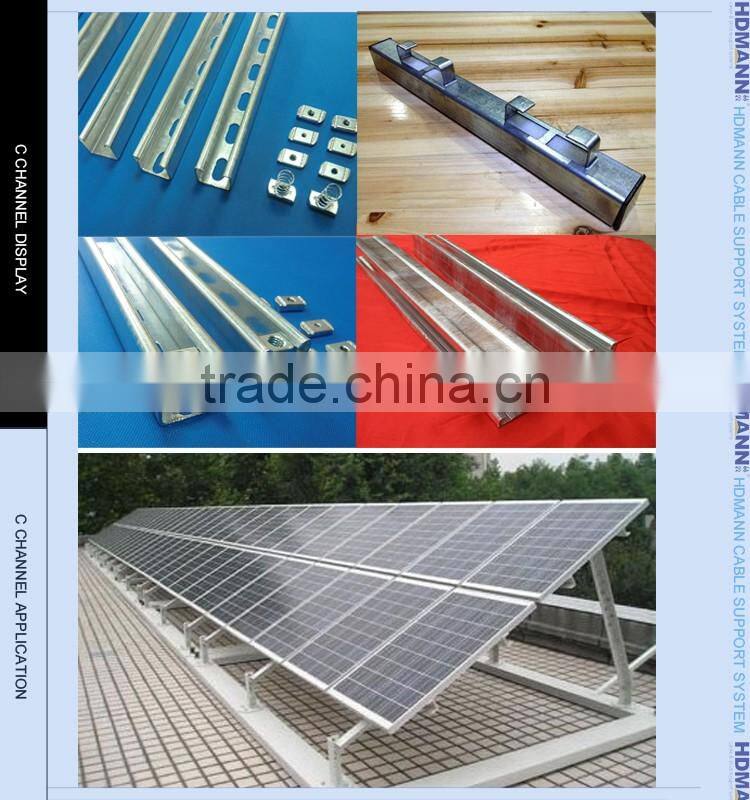 Alibaba top recommend standard size of perforated steel c channel