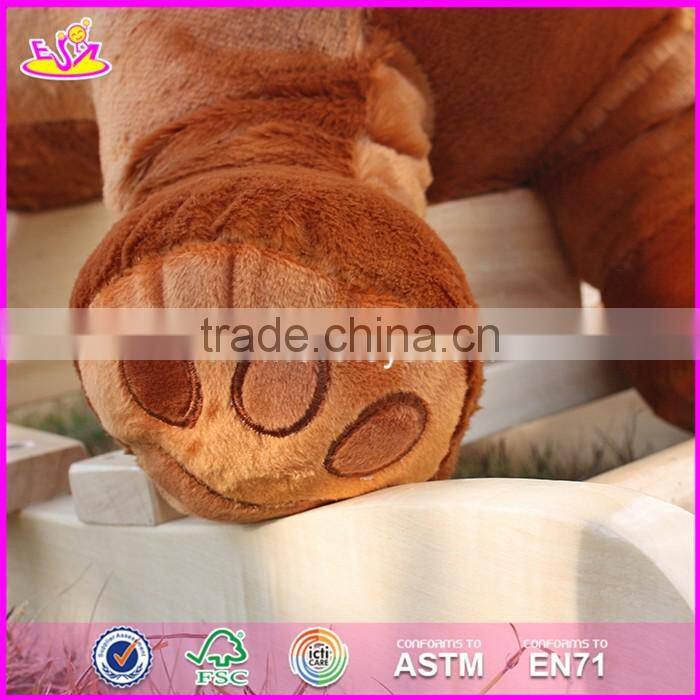 2017 New design cute bear wooden baby rocking animal W16D073