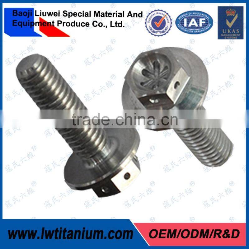 Gr2/Gr5 Titanio Hex Flange Bolt with Holes by LIUWEI
