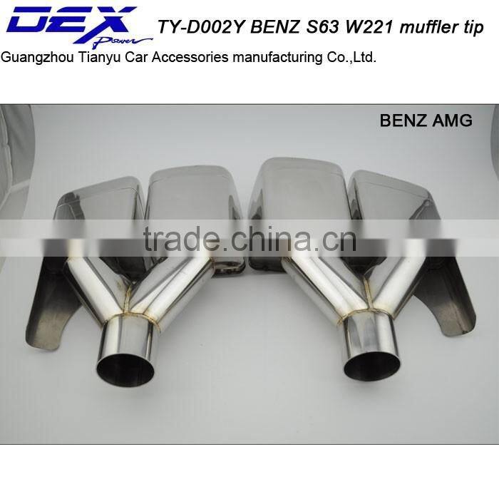 Tianyu DEX auto tuning SS304 b-enz amg s63 w221 exhaust pipe tail tip