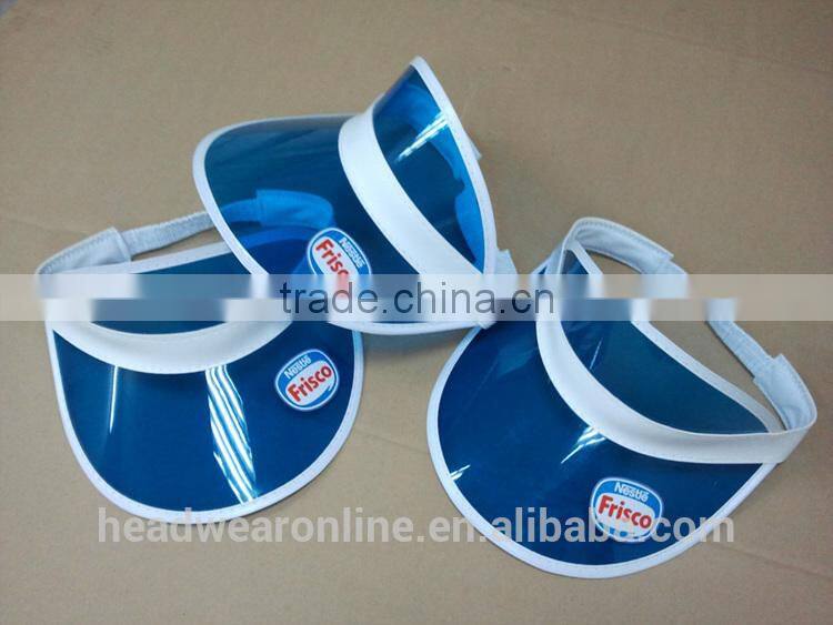 Custom Fashion Cheap Colorful PVC Sun Visor hat