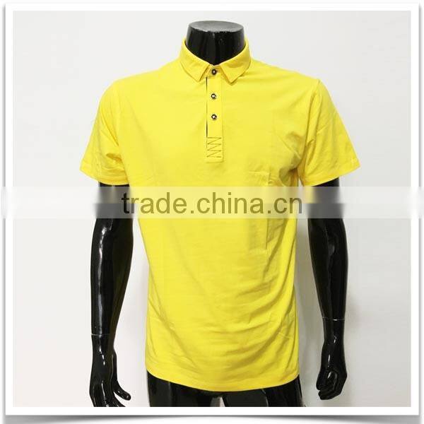 High Quality Golf Shirt Yellow With Black Fly