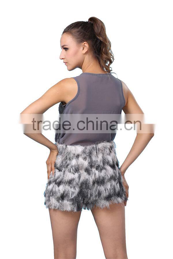 New Fashion Design Round Neck Sleeveless Beaded Top For Women