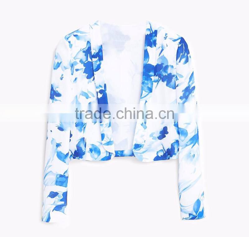 latest women custom print fancy blazer design
