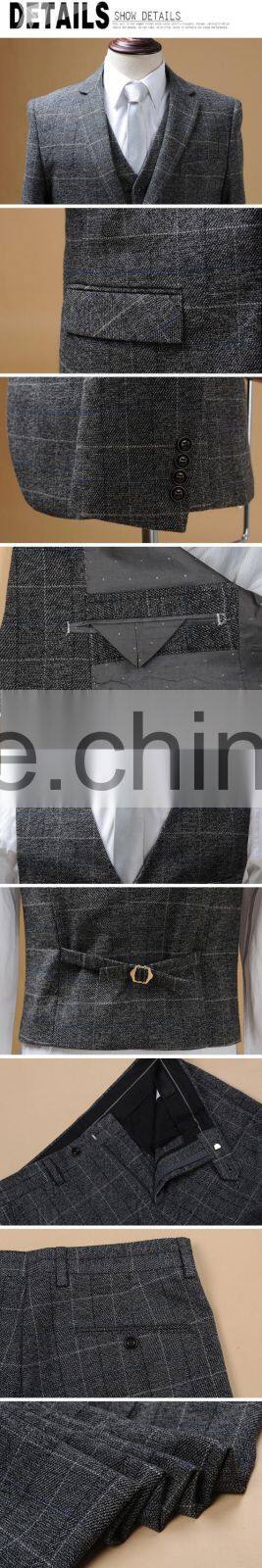 2016 latest design 3 piece suit with notch lapel two placket buttons flap alibaba china supplier