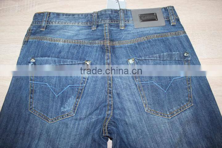 GZY Mens High Quality Designer light Scratch Denim Biker Jeans denim fabric for jeans stock