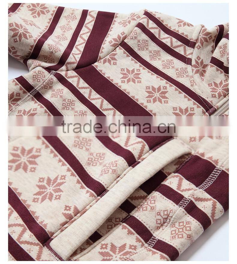 Women man polar fleece hoodies stripe flower printed patern