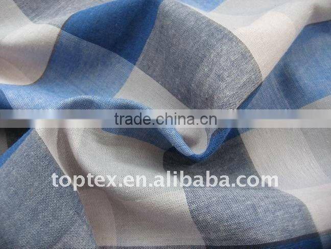 100% cotton checks yarn dyed shirt fabric
