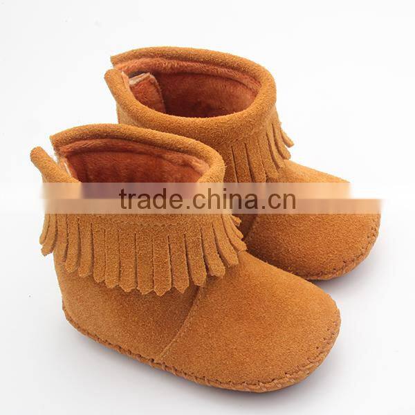 popular sports baby shoe leather moccasins shoes for winter boots