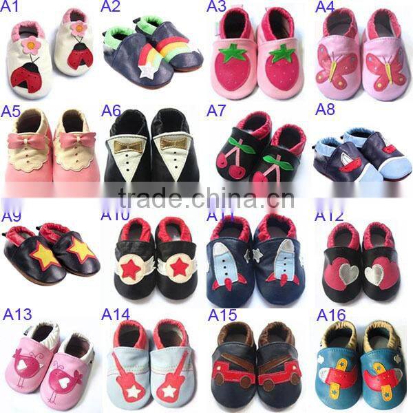 Lowest price soft sole leather baby shoes girl animal print shoes