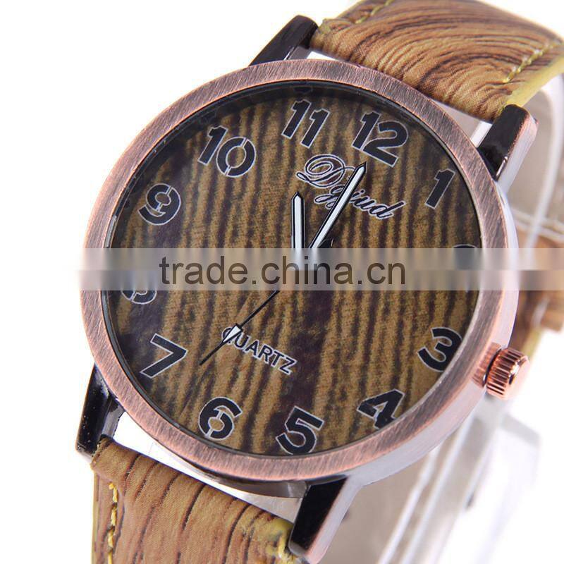 Newest wooden leather watch custom logo fashion wrist watch