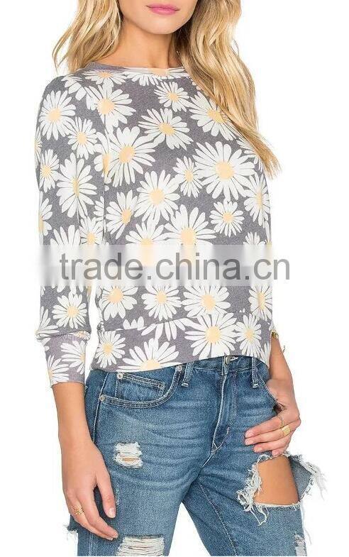 Runwaylover EY2353B New Design 2017 Ladies Fashion Printed Hoodies