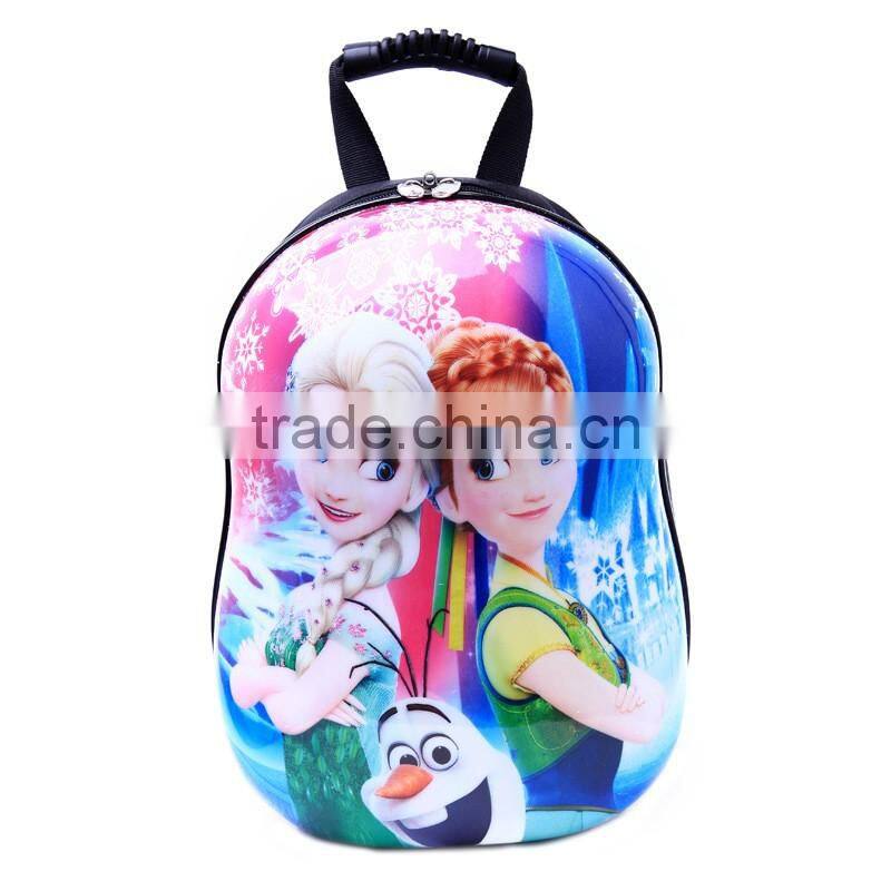R1876H 2017 3D Innovation Kid backpack ABS eggshell cartoon school bag for kids comic backpack