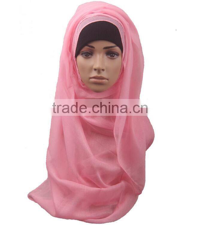 hot sale summer spring women muslim hijab scarf fashion plain color cotton scarves