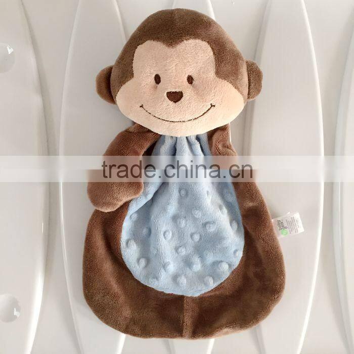 Custom design comfortable soft material baby towel animal baby face towel