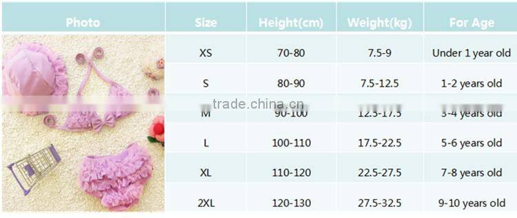 Hot sale 2017 summer kids girls bikini swimwear