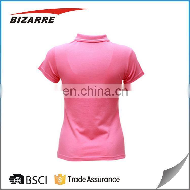 Women blank short sleeve custom polo shirt design