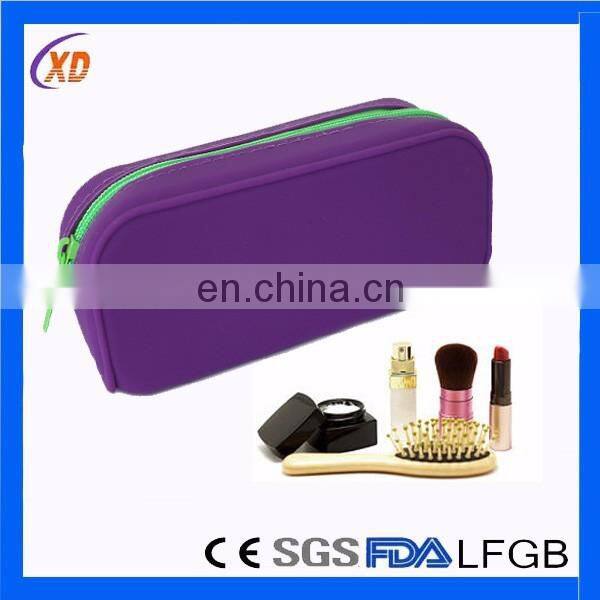 Fashion Customized Women Silicone Purse Metal Zipper bag