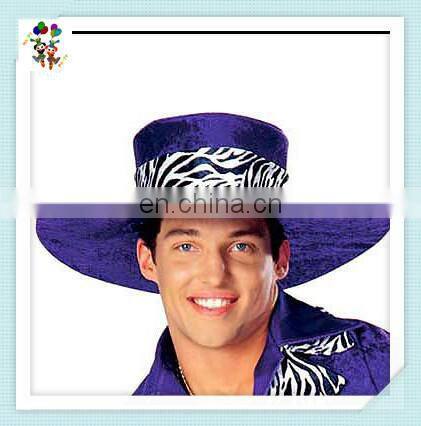 Adult Party Fancy Velvet Big Poppa Pimp Costume Hats HPC-0298