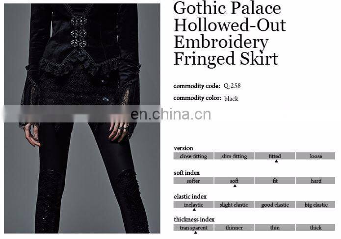 Transparent embroidered laces mini skirt Q-258 Punk Rave